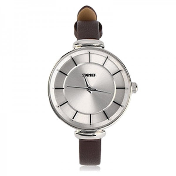 Wristwatch SKMEI 1184CL Silver Case Light Brown Wristwatch SKMEI 1184CL Silver Case Light Brown
