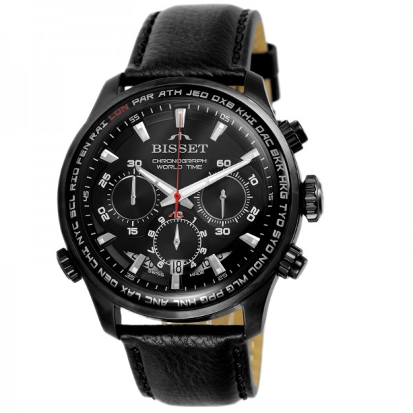Wristwatch BISSET World Time BSCE87BIBX05AX Wristwatch BISSET World Time BSCE87BIBX05AX