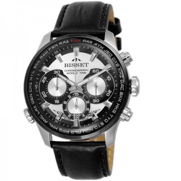 Wristwatch BISSET World Time BSCE87SISB05AX