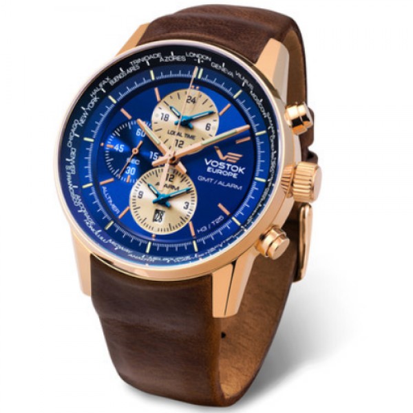Wristwatch Vostok Europe Gaz-14 Limousine World Timer/Alarm YM26-565B293 Wristwatch Vostok Europe Gaz-14 Limousine World Timer/Alarm YM26-565B293