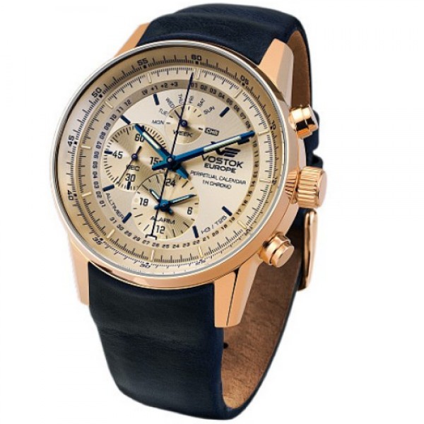 Wristwatch Vostok Europe Gaz-14 Limousine Perpetual Calendar YM86-565B290 Wristwatch Vostok Europe Gaz-14 Limousine Perpetual Calendar YM86-565B290