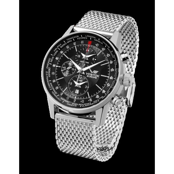 Rokas pulkstenis Vostok Europe Gaz-14 Limousine World Timer/Alarm  YM26-560A254BR